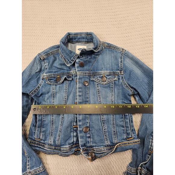 Old Navy Jean Jacket Girls Size Medium 8 Blue Jean - Picture 3 of 7